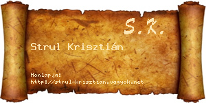 Strul Krisztián névjegykártya